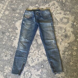 Diesel Distressed Blue Skinny Jeans